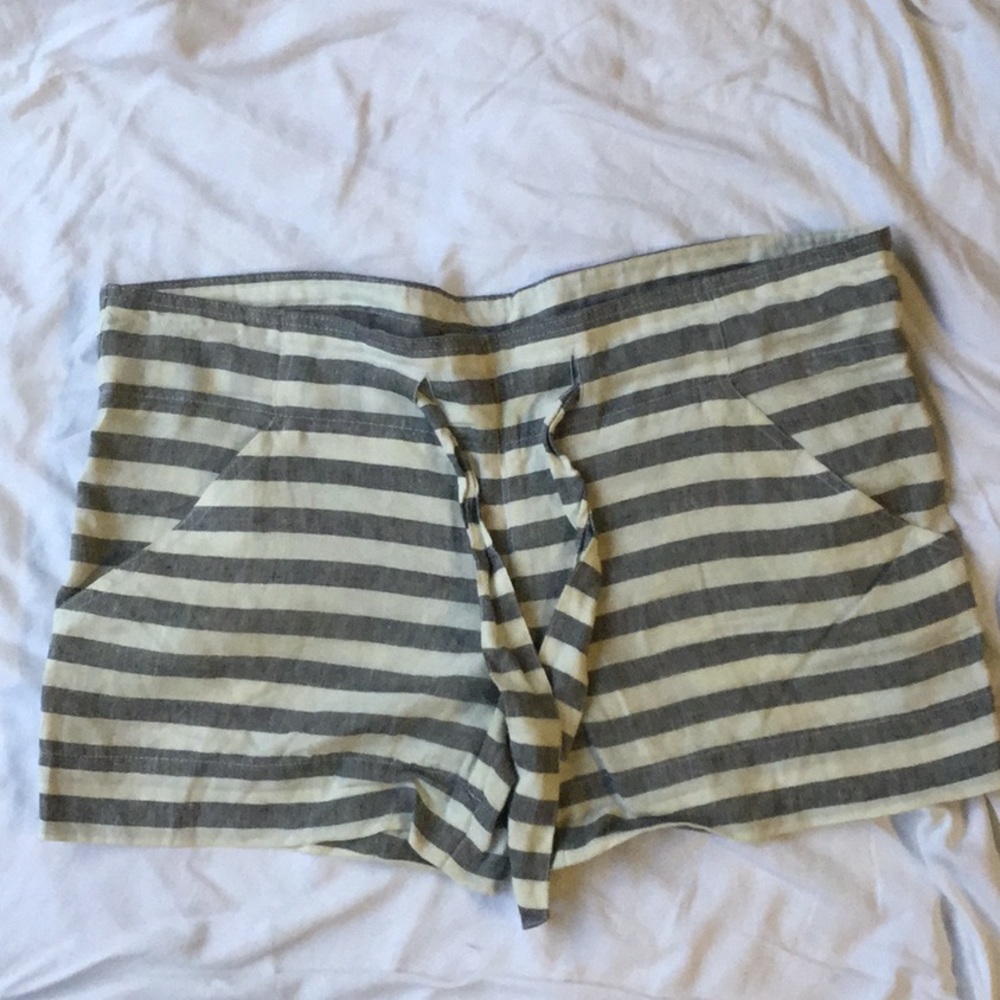 MNG stripped linen shorts size 8